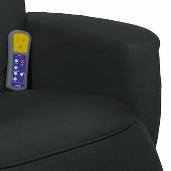 Massagestoel verstelbaar met voetensteun kunstleer zwart 9