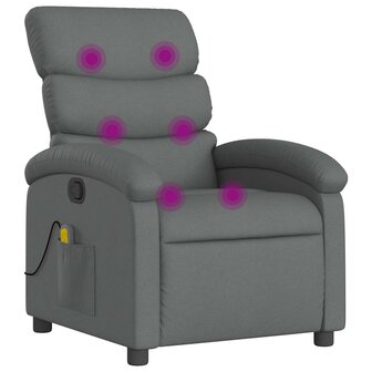 Massagestoel verstelbaar stof donkergrijs 2