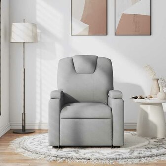 Massagestoel verstelbaar stof lichtgrijs 3