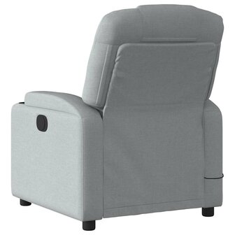 Massagestoel verstelbaar stof lichtgrijs 7