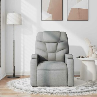 Massagestoel verstelbaar stof lichtgrijs 3