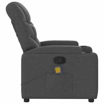 Massagestoel verstelbaar stof donkergrijs 6