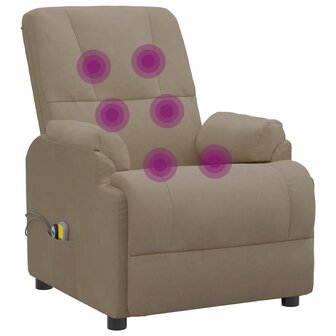 Sta-op-massagestoel kunstsu&egrave;de taupe 8