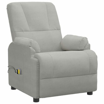 Sta-op-massagestoel kunstsu&egrave;de lichtgrijs 4