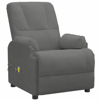 Sta-op-massagestoel kunstsu&egrave;de donkergrijs 4