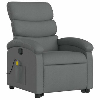Sta-op-massagestoel verstelbaar stof donkergrijs 4