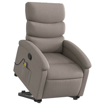 Sta-op-massagestoel verstelbaar stof taupe 3