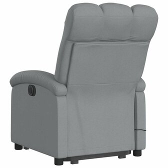 Sta-op-massagestoel verstelbaar stof lichtgrijs 5