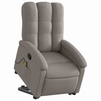 Sta-op-massagestoel verstelbaar stof taupe 3
