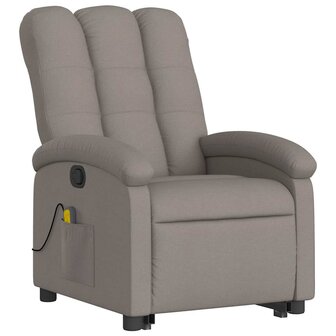 Sta-op-massagestoel verstelbaar stof taupe 4