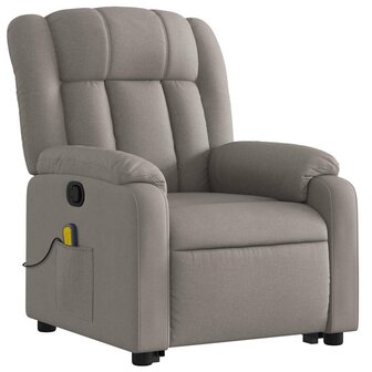 Sta-op-massagestoel verstelbaar stof taupe 4