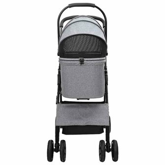 Opvouwbare Huisdierenwagen Verstelbaar Grijs 81 x 47 x 99 cm 6