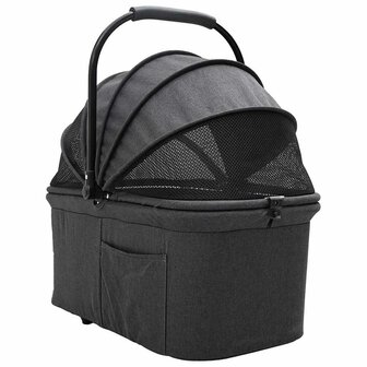 Opvouwbare Huisdierenwagen Verstelbaar Zwart 78 x 54 x 101 cm 4
