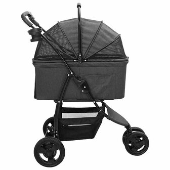Opvouwbare Huisdierenwagen Verstelbaar Zwart 78 x 54 x 101 cm 8