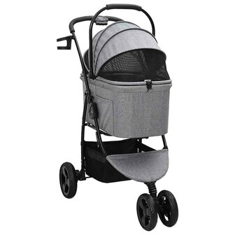 Opvouwbare Huisdierenwagen Verstelbaar Grijs 78 x 54 x 101 cm 3