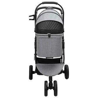 Opvouwbare Huisdierenwagen Verstelbaar Grijs 78 x 54 x 101 cm 7