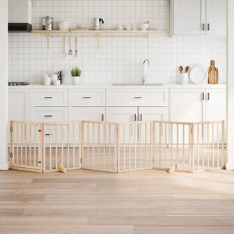 Hondenhek inklapbaar 6 panelen 300 cm populierenhout 1