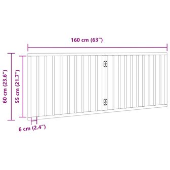 Hondenhek inklapbaar 2 panelen 160 cm populierenhout 9