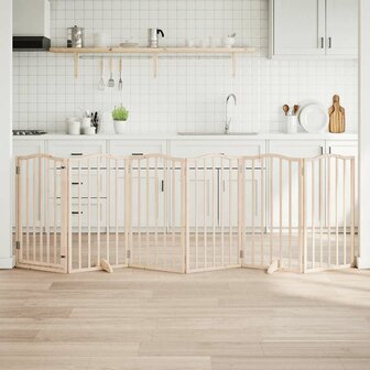 Hondenhek inklapbaar 6 panelen 300 cm populierenhout 1