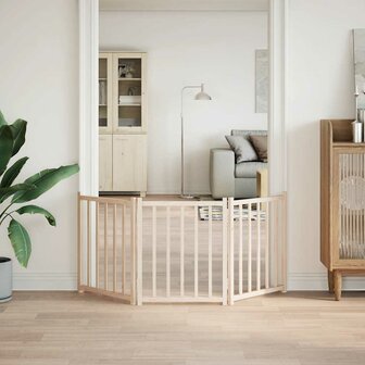 Hondenhek inklapbaar 3 panelen 150 cm massief vurenhout 3