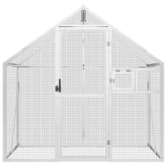 Voli&egrave;re 179x100x185 m aluminium zilverkleurig 3