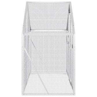 Voli&egrave;re 179x100x185 m aluminium zilverkleurig 4