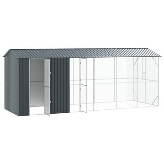 Vogelkooi Antraciet 645 x 208 x 247 cm Gegalvaniseerd staal 4