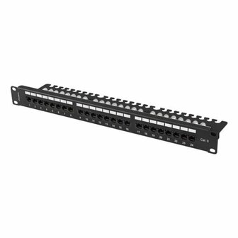 Patchpanel 24 UTP-Poorten Categorie 6 Lanberg PPU6-1124-B 1
