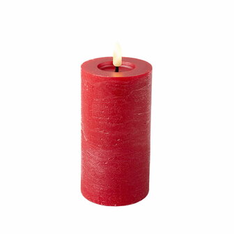 LED kaars Lumineo Rood &Oslash; 7 x 15 cm Rustiek (AAA) 1