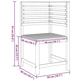 Tuinstoel Bruin 50 x 50 x 91cm Massief acaciahout 9