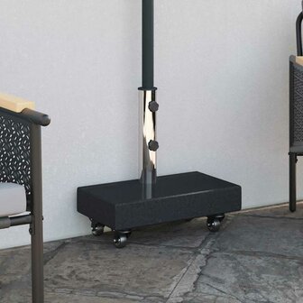 Parasolvoet Zwart 45 x 25 x 45 cm Graniet, staal 4
