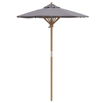 Tuinparasol Donkergrijs 150 x 150 x 210 cm Bamboe 2