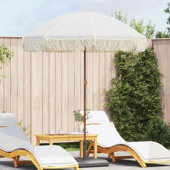 Parasol Grijs en Wit &Oslash; 160 x 195 cm Staal 1