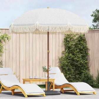 Parasol Grijs en Wit &Oslash; 205 x 209 cm Staal 1