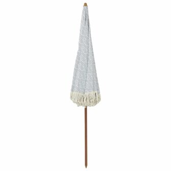 Parasol Grijs en Wit &Oslash; 205 x 209 cm Staal 4