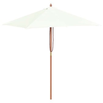 Parasol met houten paal 150x200 cm zandkleurig 2