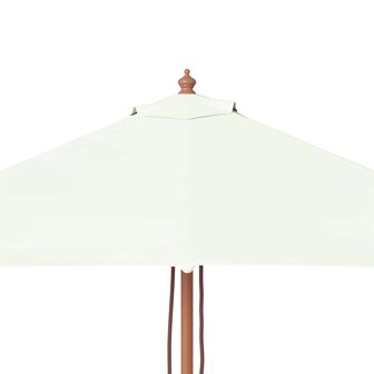 Parasol met houten paal 150x200 cm zandkleurig 8