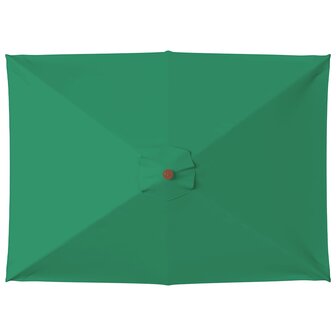 Parasol met houten paal 150x200 cm groen 3