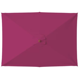 Parasol met houten paal 150x200 cm bordeauxrood 4