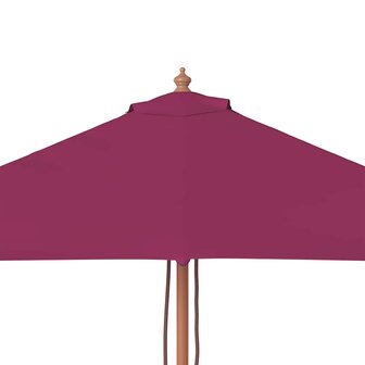 Parasol met houten paal 150x200 cm bordeauxrood 7