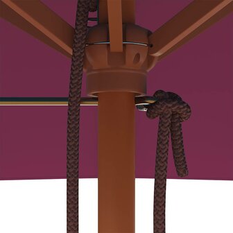 Parasol met houten paal 150x200 cm bordeauxrood 9