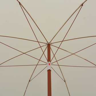 Parasol met stalen paal 300 cm zandkleurig 4