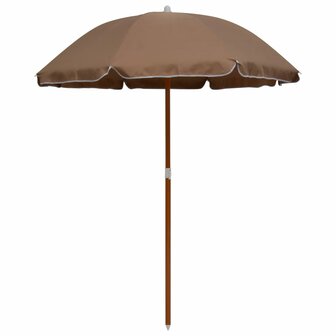 Parasol met stalen paal 180 cm taupe 1