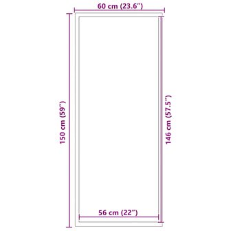 Deurmat 60x150 cm bruin 7