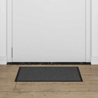 Deurmat Zwart en Grijs 40 x 60 cm Polypropyleen en PVC 3