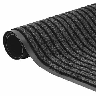 Deurmat Zwart en Grijs 40 x 60 cm Polypropyleen en PVC 4
