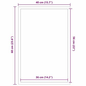Deurmat Zwart en Grijs 40 x 60 cm Polypropyleen en PVC 7