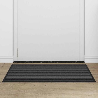 Deurmat Zwart en Grijs 60 x 90 cm Polypropyleen en PVC 3