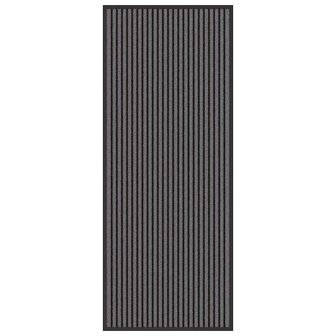 Deurmat Striped Zwart en Grijs 60 x 150 cm Polypropyleen, PVC 2