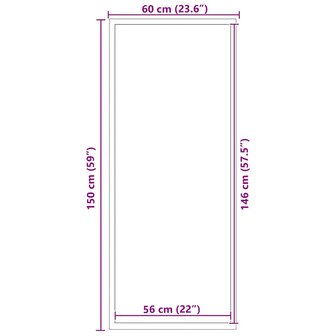 Deurmat Striped Zwart en Grijs 60 x 150 cm Polypropyleen, PVC 7